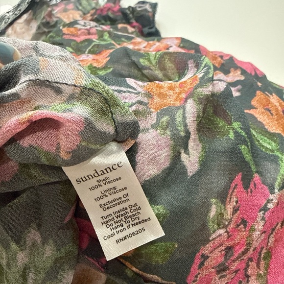NWT SUNDANCE Teal Bloom Top Sleeveless Lined Blouse Floral Romantic XXL A030126 - Picture 7 of 8